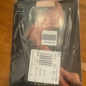 2 PR Talbots Silky Sheer Pantyhose Pale Nude Sz 3X